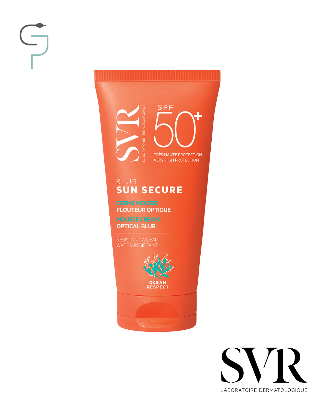 Protector solar facial SVR Sun Secure Blur SPF50+ en textura mousse con color