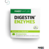 Envase de Digestin Enzymes Mabonatur, complemento alimenticio con enzimas digestivas, calcio y vitamina B2 para mejorar la digestión