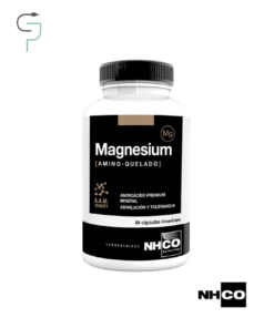 Bote de NHCO Magnesium 84 cápsulas de magnesio amino-quelado premium