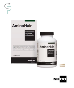 Bote de NHCO AminoHair 168 cápsulas para el crecimiento y densidad del cabello